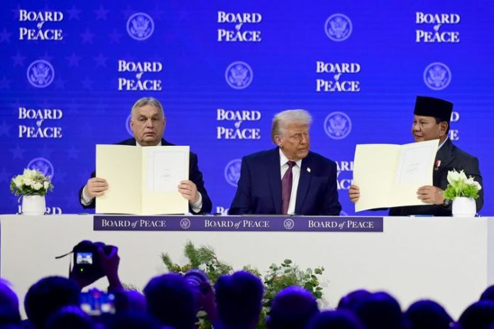 Presiden Republik Indonesia, Prabowo Subianto di Davos, Swiss, Kamis (22/1/2026), usai penandatanganan Piagam Dewan Perdamaian atau Board of Peace (BoP) yang diinisiasi oleh Presiden Amerika Serikat (AS), Donald Trump. (Sekretariat Presiden RI)
