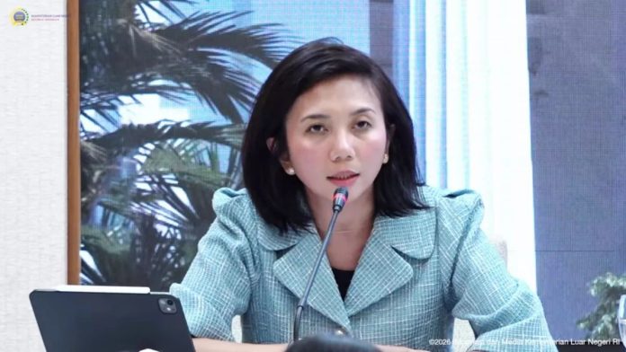 Juru Bicara Kemlu RI Yvonne Mewengkang. (Foto: YouTube Kemlu RI)