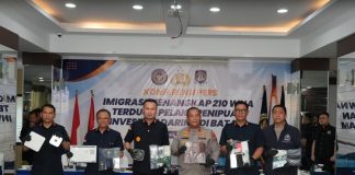 Imigrasi Tangkap 210 WNA Terduga Pelaku Penipuan Investasi Daring di Batam Direktorat Jenderal Imigrasi menangkap 210 Warga Negara Asing (WNA) yang diduga terlibat dalam aktivitas penipuan investasi daring di di Kecamatan Lubuk Baja, Kota Batam, Kepulauan Riau, Jumat (8/5/2026).(Dokumen Direktorat Jenderal Imigrasi )