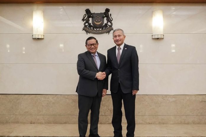 Pramono saat bertemu Menteri Luar Negeri Singapura Vivian Balakrishnan (Foto: Dok. Istimewa)