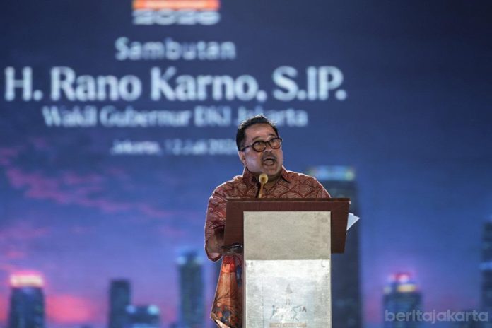 Wakil Gubernur DKI Jakarta, Rano Karno, secara resmi menutup gelaran Jakarta Fair Kemayoran (JFK) 2026 di Arena JIExpo, Kemayoran, Jakarta Pusat, Minggu (12/7) malam. (Foto: Istimewa)
