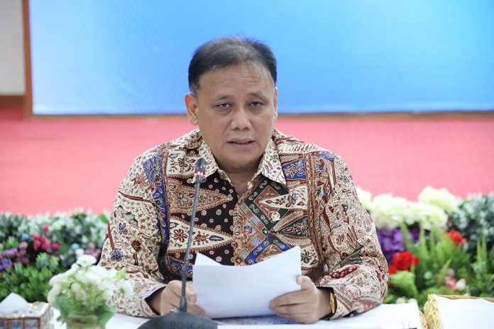 Anggota KY sekaligus Ketua Bidang Pengawasan Hakim dan Investigasi, Abhan dalam konferensi pers di Jakarta. (Foto: Dok Komisi Yudisial)