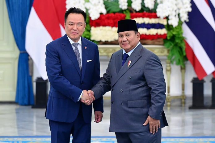 Presiden Prabowo Subianto menerima kunjungan resmi Perdana Menteri Thailand, Anutin Charnvirakul, di Istana Merdeka, Jakarta, Senin (3/8/2026). (Foto: Istimewa)