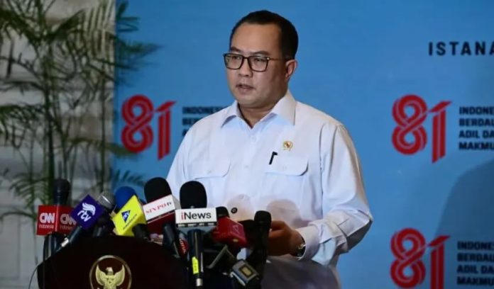 Arif Satria Kepala Badan Riset dan Inovasi Nasional (BRIN) memberikan pernyataan pers di Kompleks Istana Kepresidenan, Jakarta, Kamis (6/8/2026). Foto: Setpres