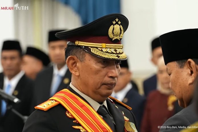 Presiden Prabowo Subianto melantik Jenderal Polisi Listyo Sigit Prabowo sebagai Kepala Staf Kepresidenan (KSP), Kamis (1/10/2026). Listyo Sigit menggantikan Dudung Abdurachman yang sebelumnya menduduki posisi tersebut. (Foto: Istimewa)