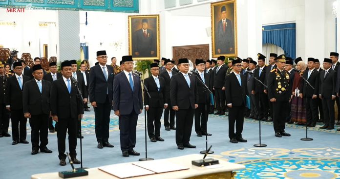 Presiden Prabowo Subianto merombak susunan atau reshuffle Kabinet Merah Putih pada Kamis (1/10/2026). (Sekretariat Presiden)