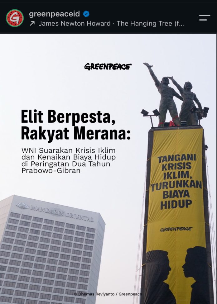 Sumber : Instagram @greenpeaceid
